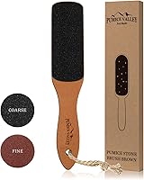 Vista 1 de Lima de pie con mango de piedra pómez para piel seca y muerta, removedor de callos para pies, lima de pie de doble cara para callo, talones