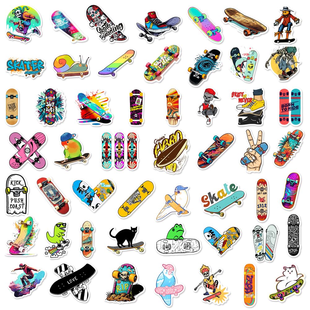 60 Adesivi Acotar In Vinile Impermeabile - Graffiti Colorati Per Valigia, Laptop, Skateboard E Bottiglie, Dimensioni 4-8 Cm