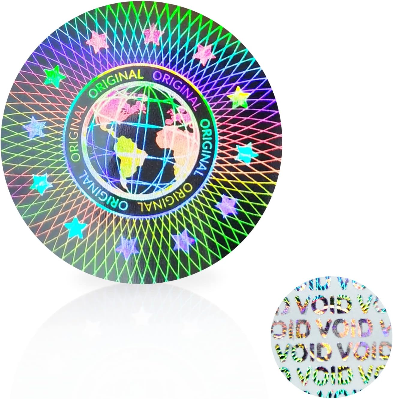 Hologram Tamper Proof Stickers, Tamper-Evident High Security Sticker, Warranty Sealing Void Original Labels, 120pcs 0.8 Inch X 0.8 Inch
