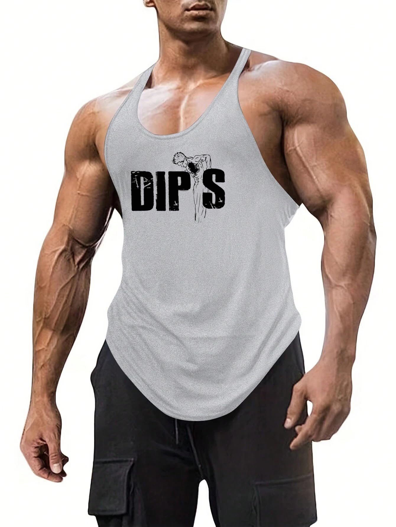rodzen Men's Polyester Printed Sleeveless Sports Gym Boxing Workout Activewear Bodybulding Gym Vest Tank Top-picture-53