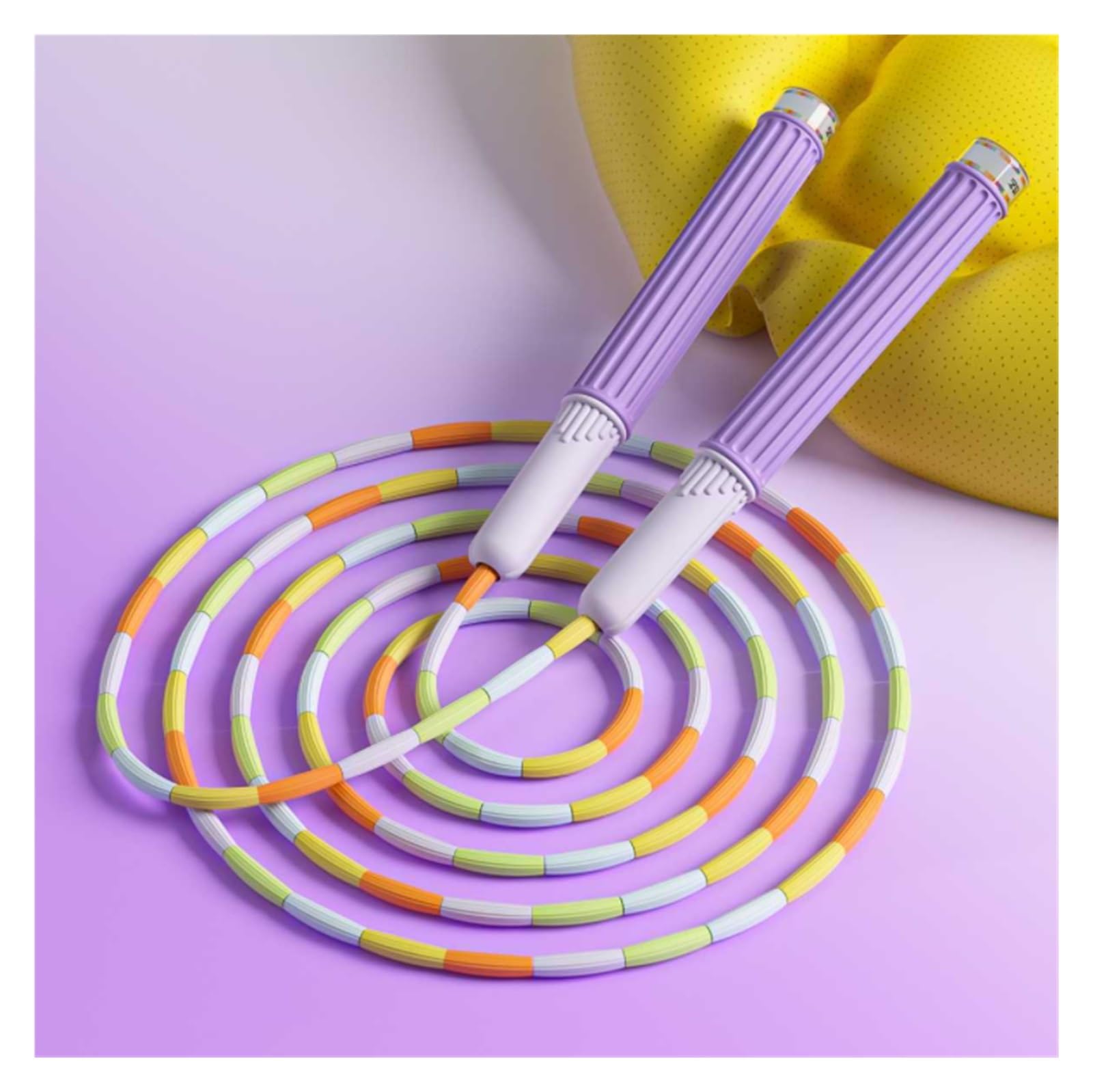 Skakanki Do Fitnessu Bambusowa, Regulowana Skakanka Bez Węzłów, Sprzęt Do Ćwiczeń Fitness Skakanka Sportowa(Purple)