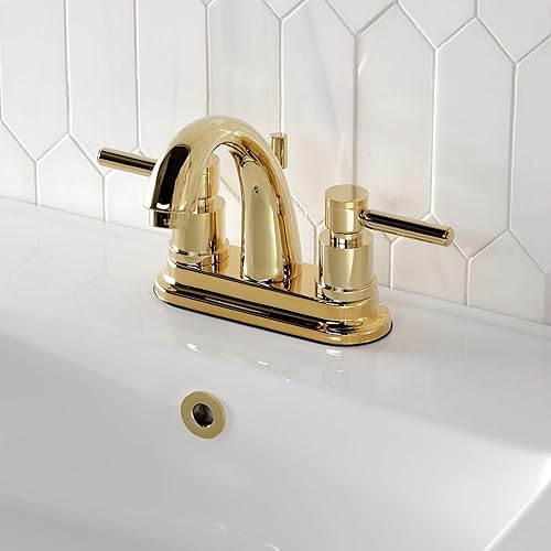 Miniatura 7 de Kingston Brass KS8615DL Concord Grifo de baño central de 4 pulgadas, 4-34 pulgadas, bronce aceitado