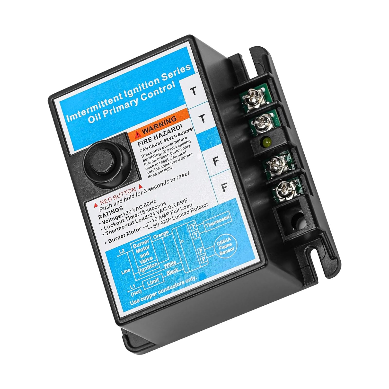 EXQIOUR Oil Burners Control Module with Fast Ignition Flame Sensing Oven Control Module