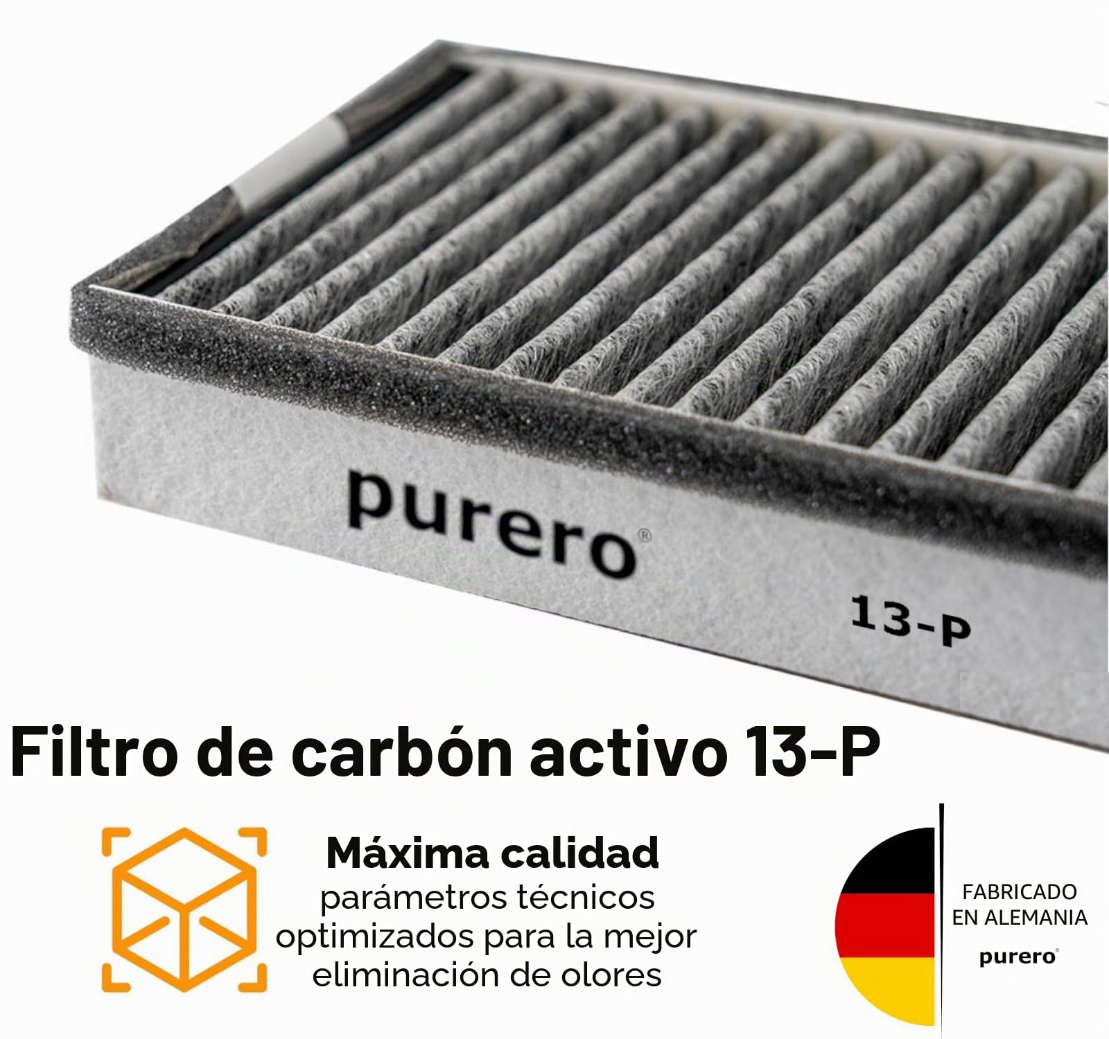 Filtro de carbón activo, filtro de repuesto para Miele DKF 13-P, modelo sucesor de DKF 13-1, óptima separación de olores, fabricado en Alemania