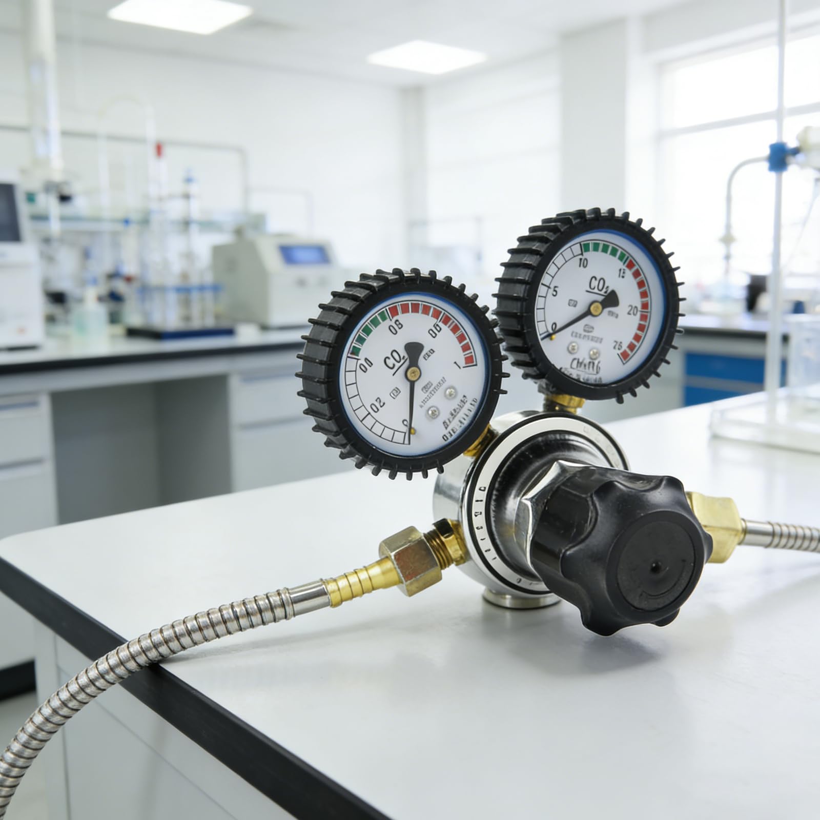 Manometr, reduktor ciśnienia CO2, bardzo precyzyjny wskaźnik ciśnienia