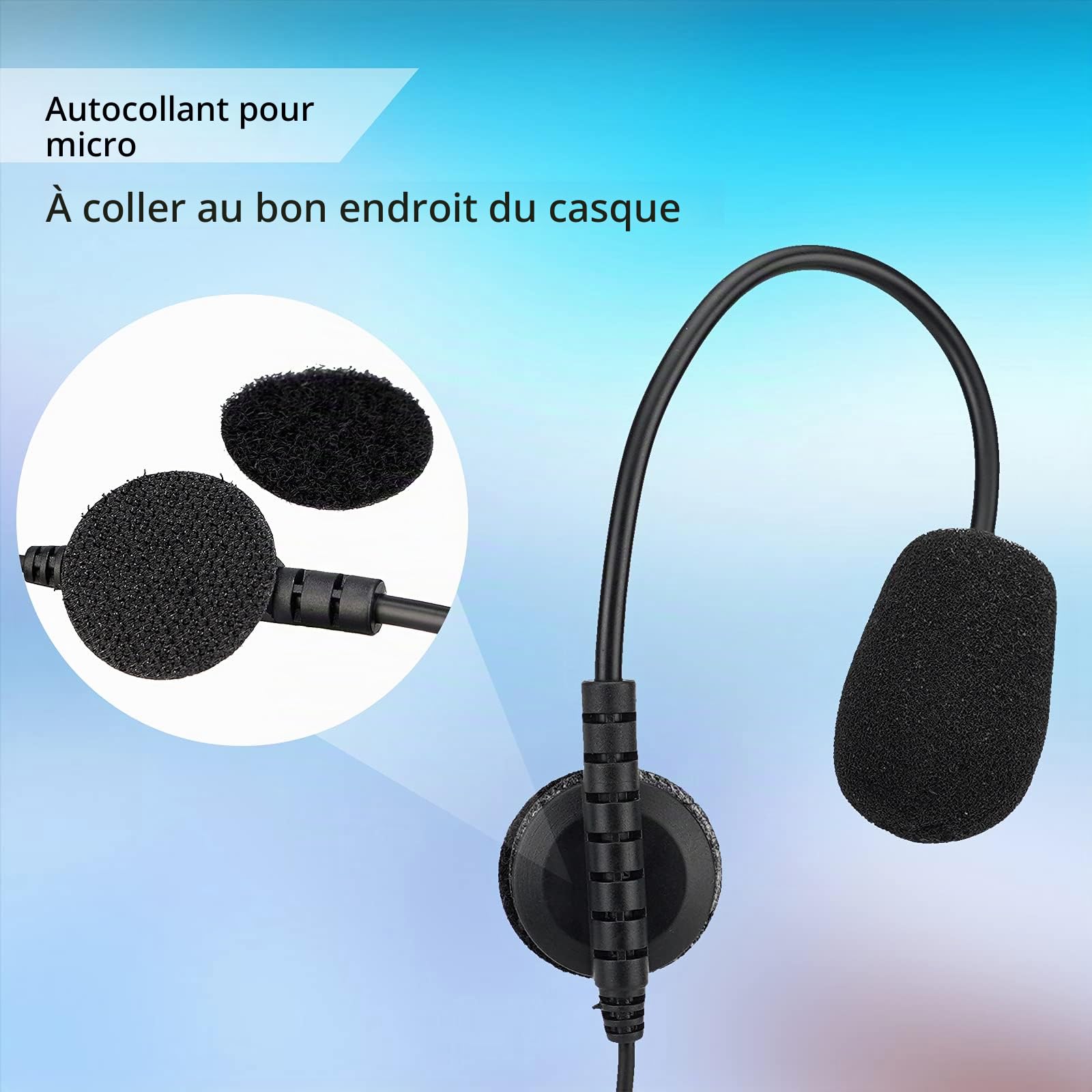 Retevis Casque radio bidirectionnel avec micro, casque de moto intégral ouvert, doigt PTT, pour RT22 RT21 H777, compatible avec les talkie-walkies Kenwood Pxton Baofeng BF-888S Kenwood (lot de 1)