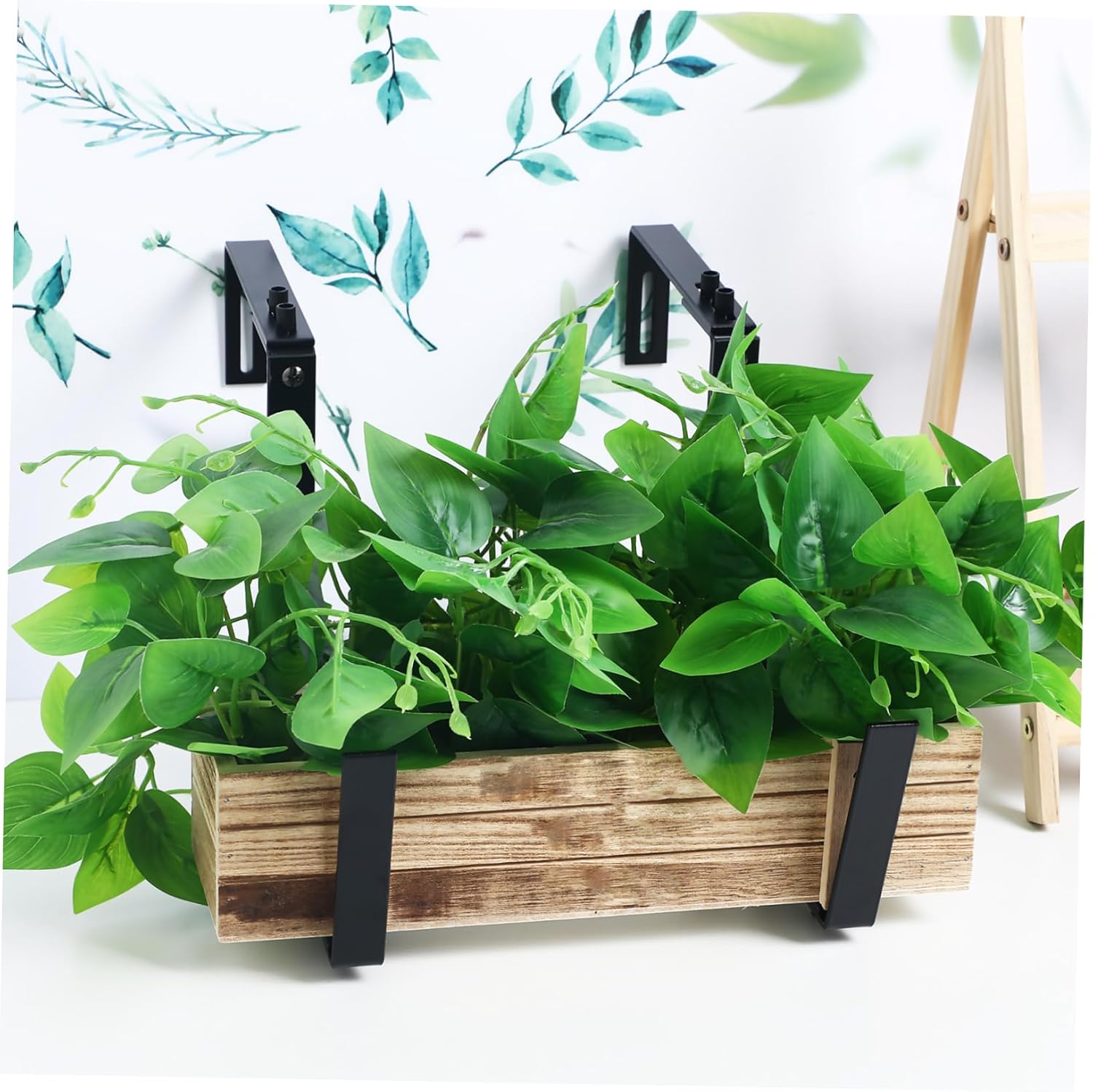 Totority 4pcs Adjustable Railing Planter Brackets Window Box Holders for Fence Balcony Secure Easy Installation Robust Construction for Flower Pots