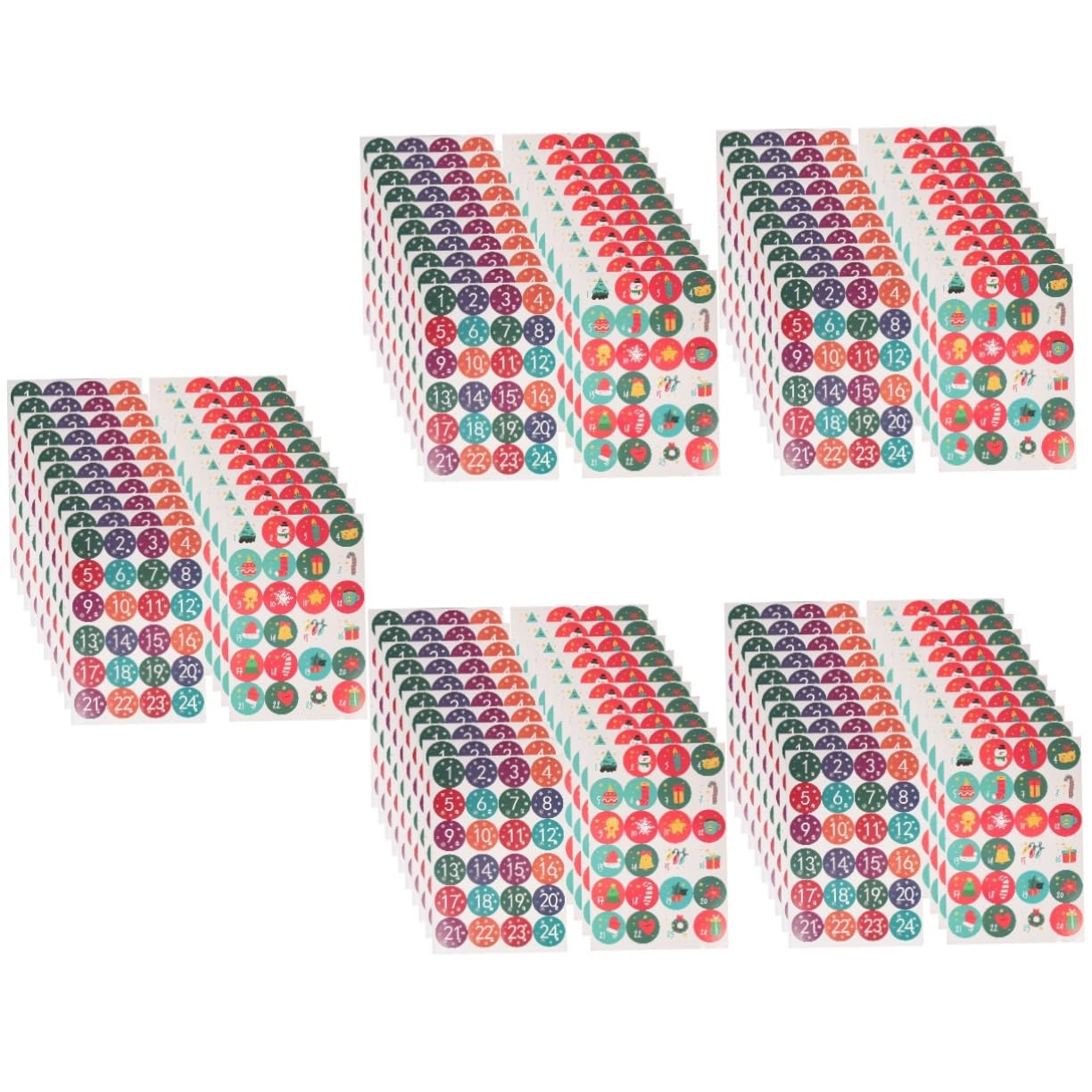 TOPBATHY 100 Feuilles Autocollants De Scellement De Noël Numéro Autocollants Étiquettes De Noël Autocollants Pour Le Scrapbooking Autocollants Pour Enfants Autocollant De Papier