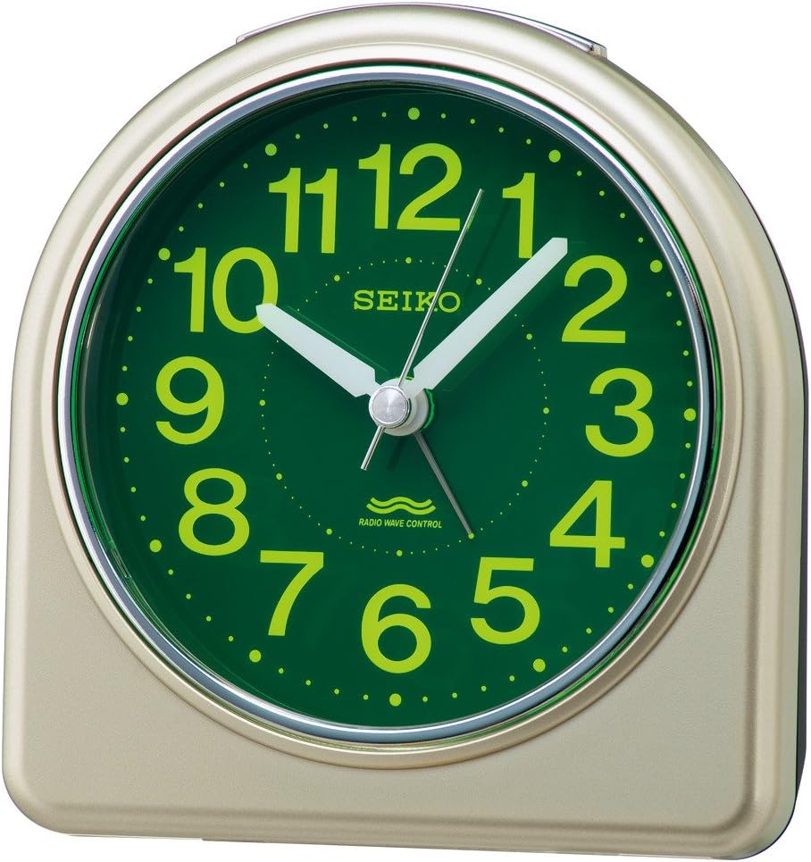 Seiko KR332G Seiko Alarm Clock, Radio Wave, Analog, Light