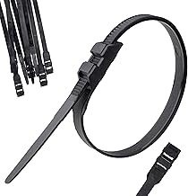 Boltza® Lot de 100 serre-câbles à double verrouillage Noir 9 mm x 260 mm