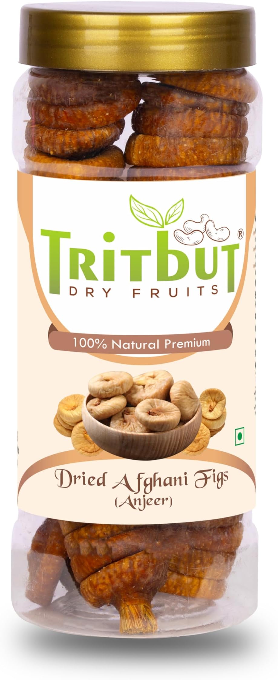 TRiTbUT 100% Natural Premium Dried Afghani Anjeer | Dried Figs Anjeer | Rich source of Fibre Calcium & Iron | Low in calories and Fat Free | Non-GMO Dried Figs| (Pack Of 250GM)