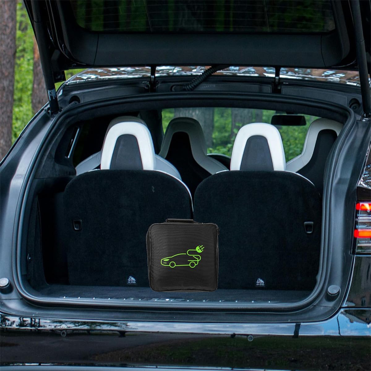 ABOOFAN 2pcs Car Charging Cable Storage Bag Waterproof Zippered Cable Organizer for Vehicle Ev Chargers Portable Protective Case for Trunk and Travel