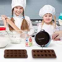 Vista 6 de DanziX Moldes de silicona para chocolate navideño, 4 moldes de caramelo de Navidad, mini moldes de silicona de Navidad para hacer chocolates