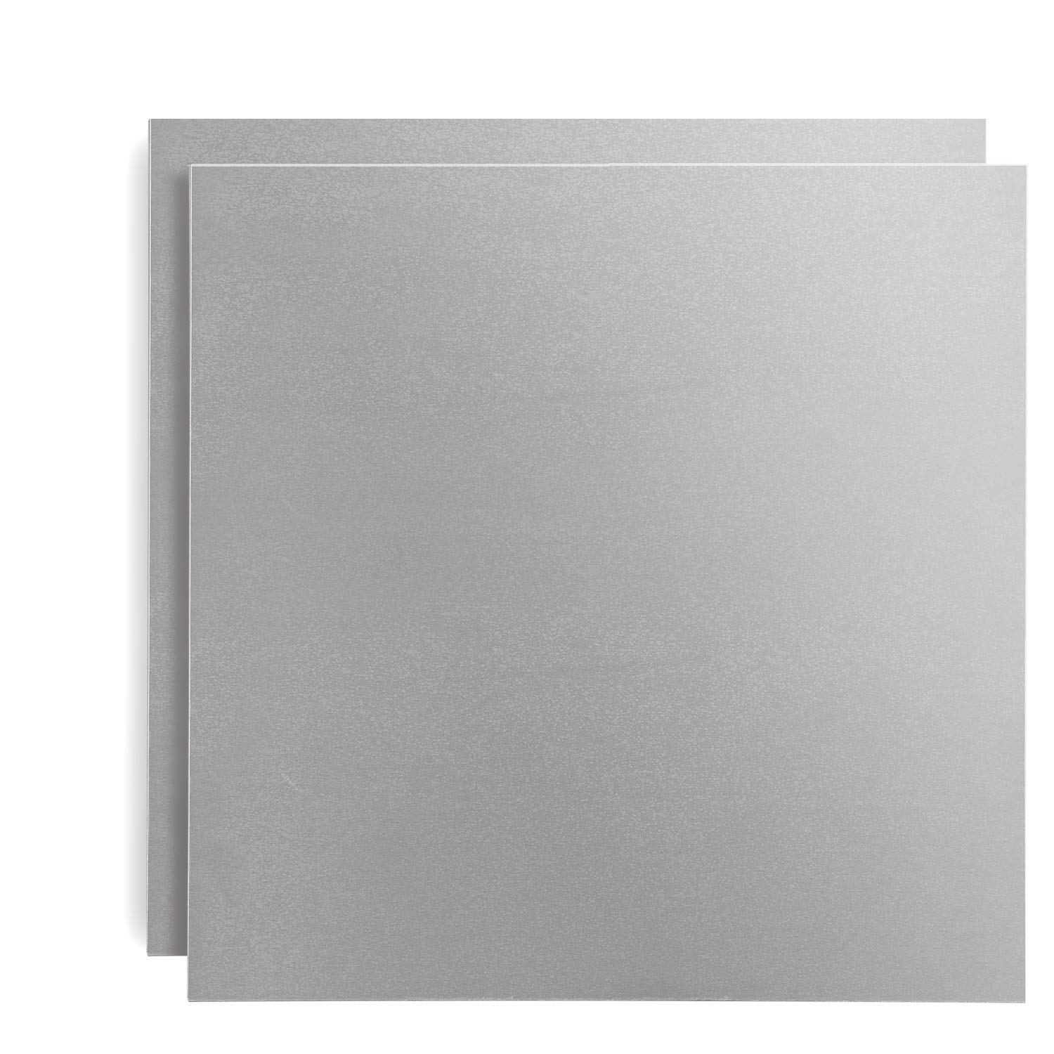 KEILEOHO 2 PCS 6061 T6 Aluminum Sheet Metal  12 x 12 x 0.063 Inch Thickness  Building Products Plain Aluminum Plate Covered with Protective Film  Heat-Treatable and Corrosion Resistant