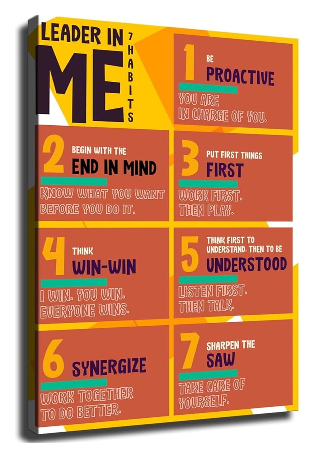 MDBJTCYZN Motivation Habits Poster Wall-Art for Study Room Room(Unframed,16x24inch(40x60cm))