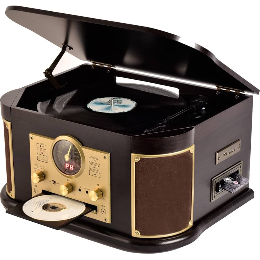 【M2881-212-168】キュリオム マルチレコードプレーヤー リモコン付き Amazon.co.jp: キュリオム マルチレコードプレーヤー リモコン