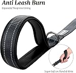 VIVAGLORY Short Dog Leash Closelyt Traffic Leash for Dog with Soft Padded Handle for Training & Walking, Padded Neoprene & Heavy Duty, 12Inch, Black | with Soft Padded Handle for Walking & Training, Padded Neoprene & Heavy Duty