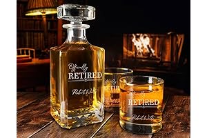 Personalized Retirement Whiskey Decanter and Glasses Set - The Perfect Retirement Gift