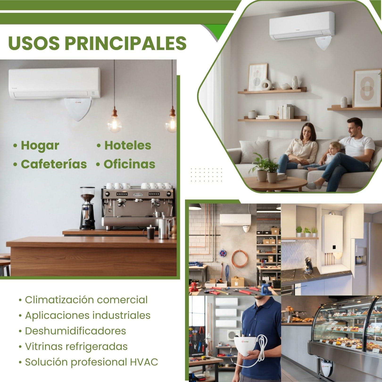 GOLDMAN SERVICE | Bomba de Condensados Aire Acondicionado Mural 20m Elevación | Bomba Desagüe Split Ultra Silenciosa 17dB | Sistema Alarma Integrado | 5W Bajo Consumo