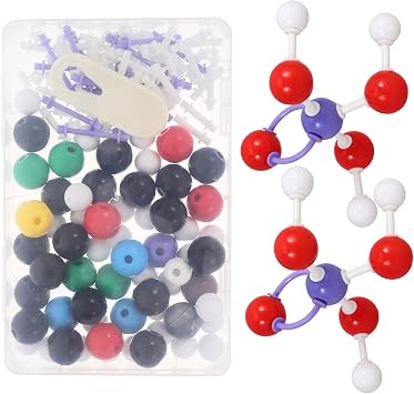 Molecular Model Kit Chemistry Set with 63 Spheres 86 Bonds for Students and Teachers Educational Molecular Modeling Kit for Organic and Inorganic Science Learning