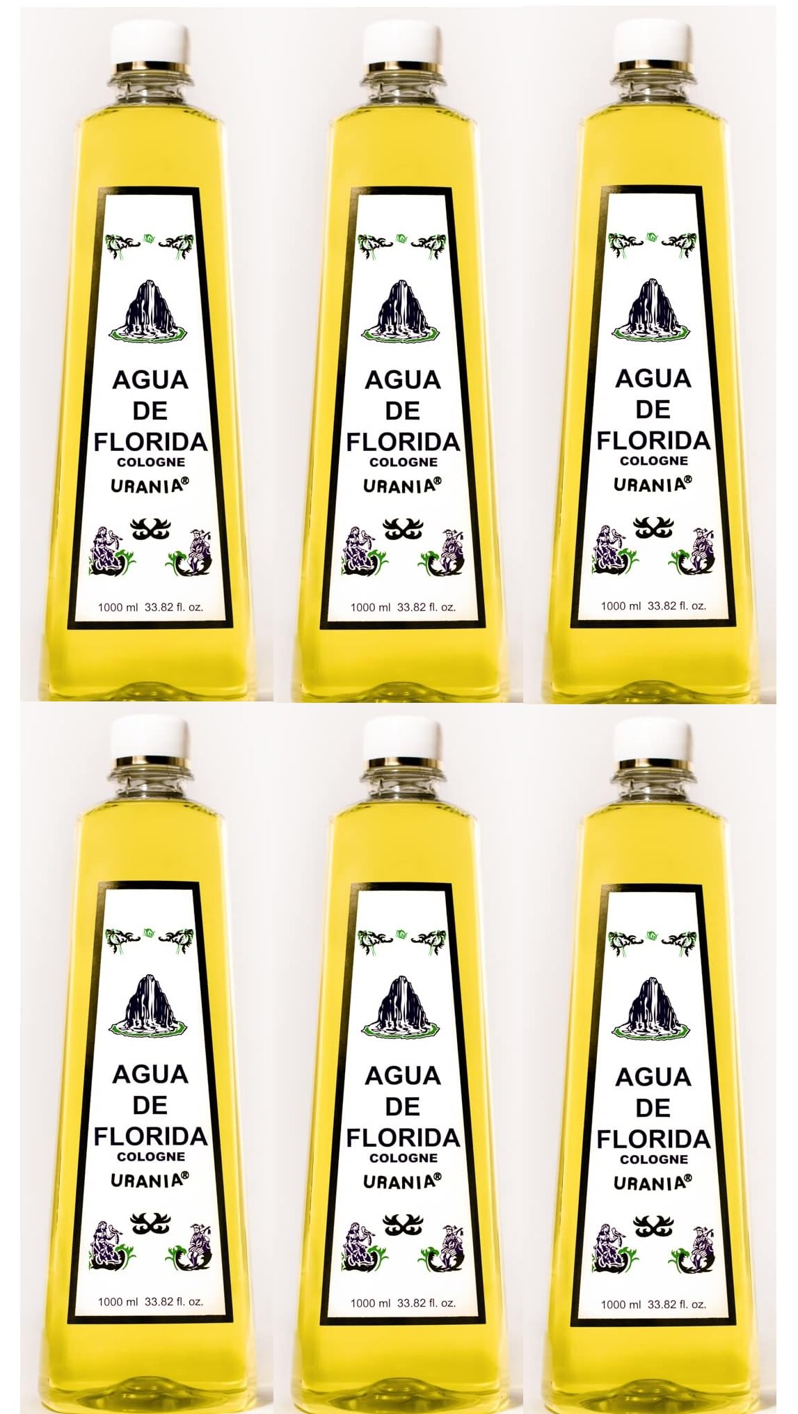 Urania Siete Machos Agua De Florida (1000 ml/33.82 fl. oz. (Pack of 6))