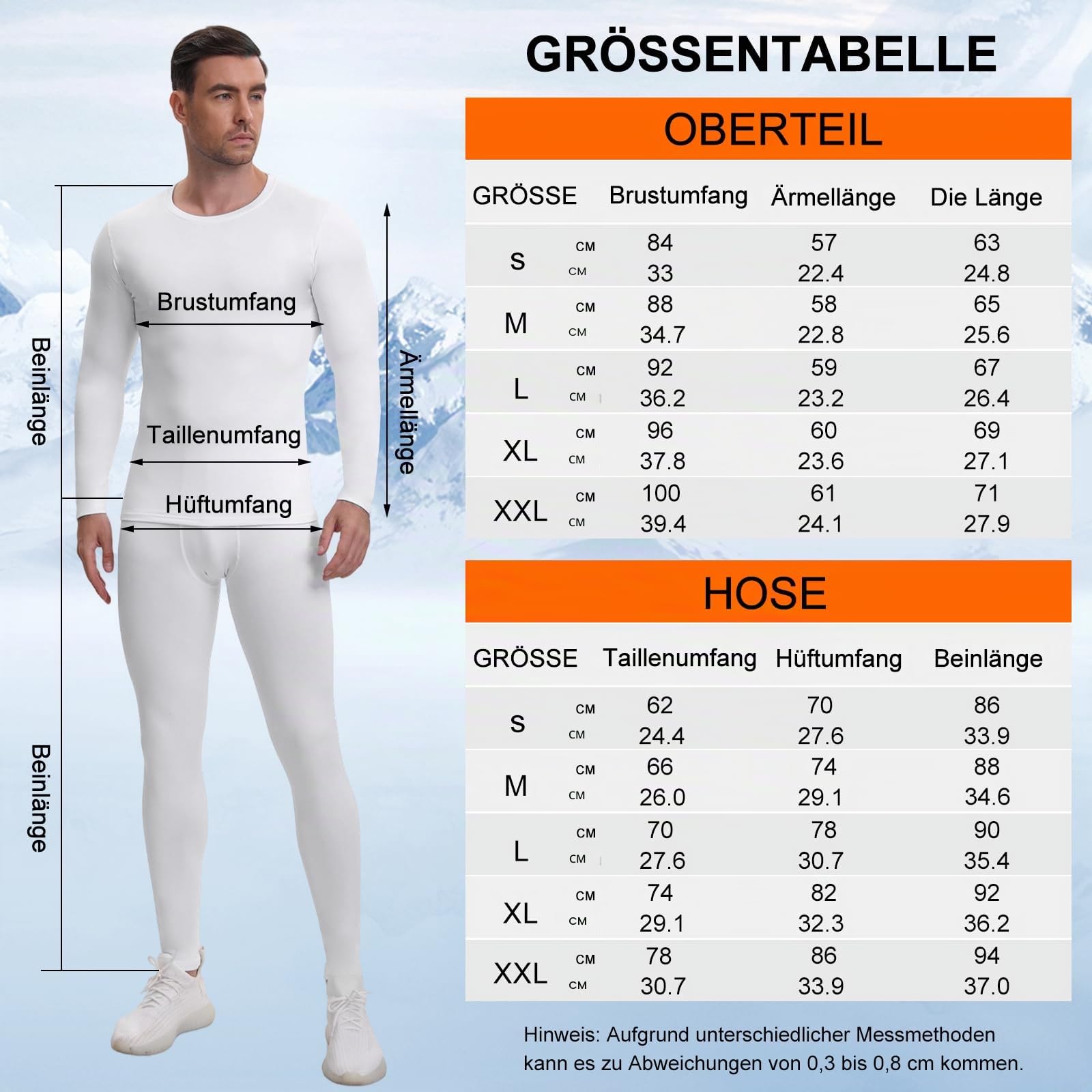NuCamper Thermounterwäsche Herren Winter Funktionsunterwäsche Skiunterwäsche Thermowäsche Set Atmungsaktiv Thermo Unterwäsche Wram Weich Thermounterhemd Thermohosen for Männer Langarm Shirt und Hose
