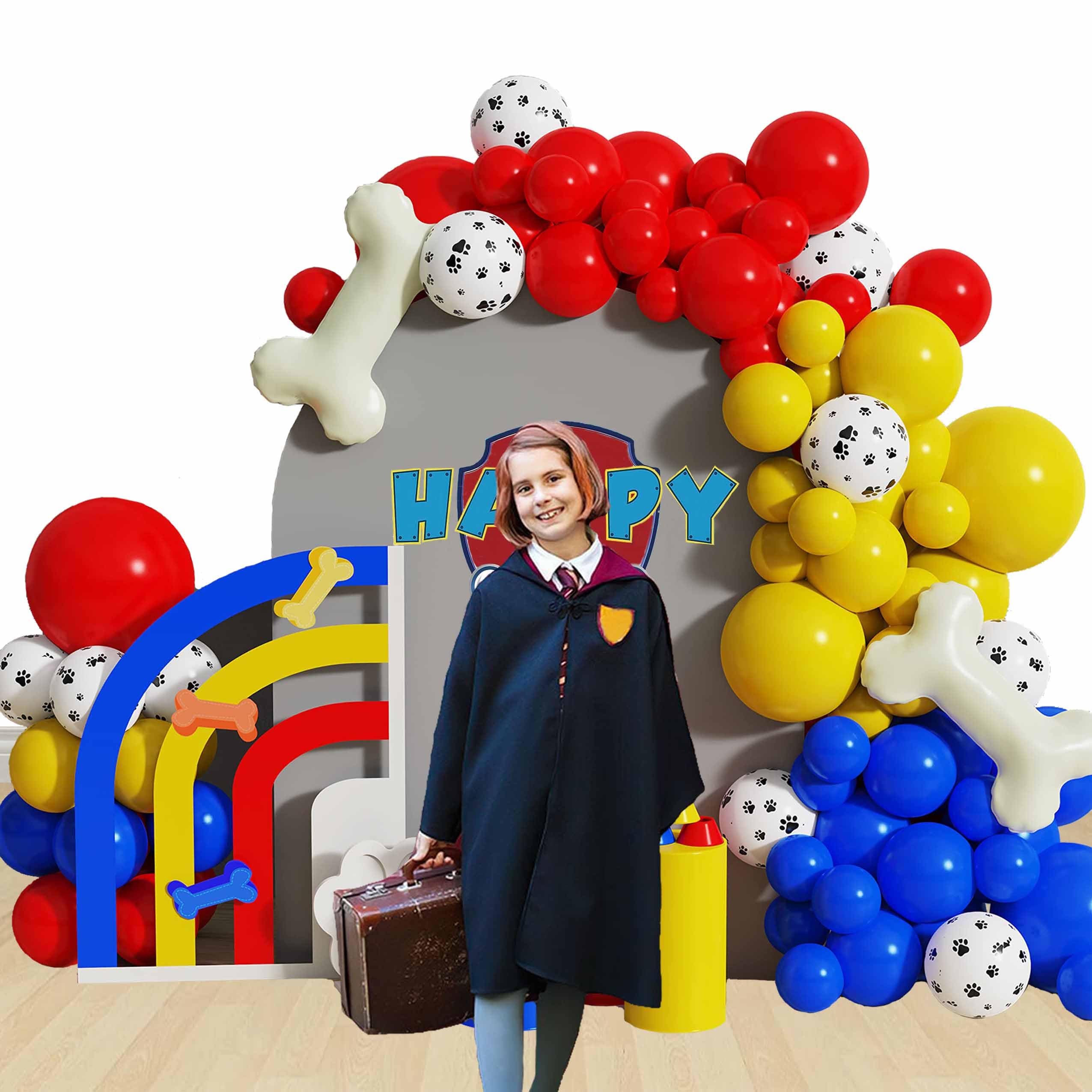 Blue Dog Geburtstags Deko Set - Luftballons Bogen & Girlanden