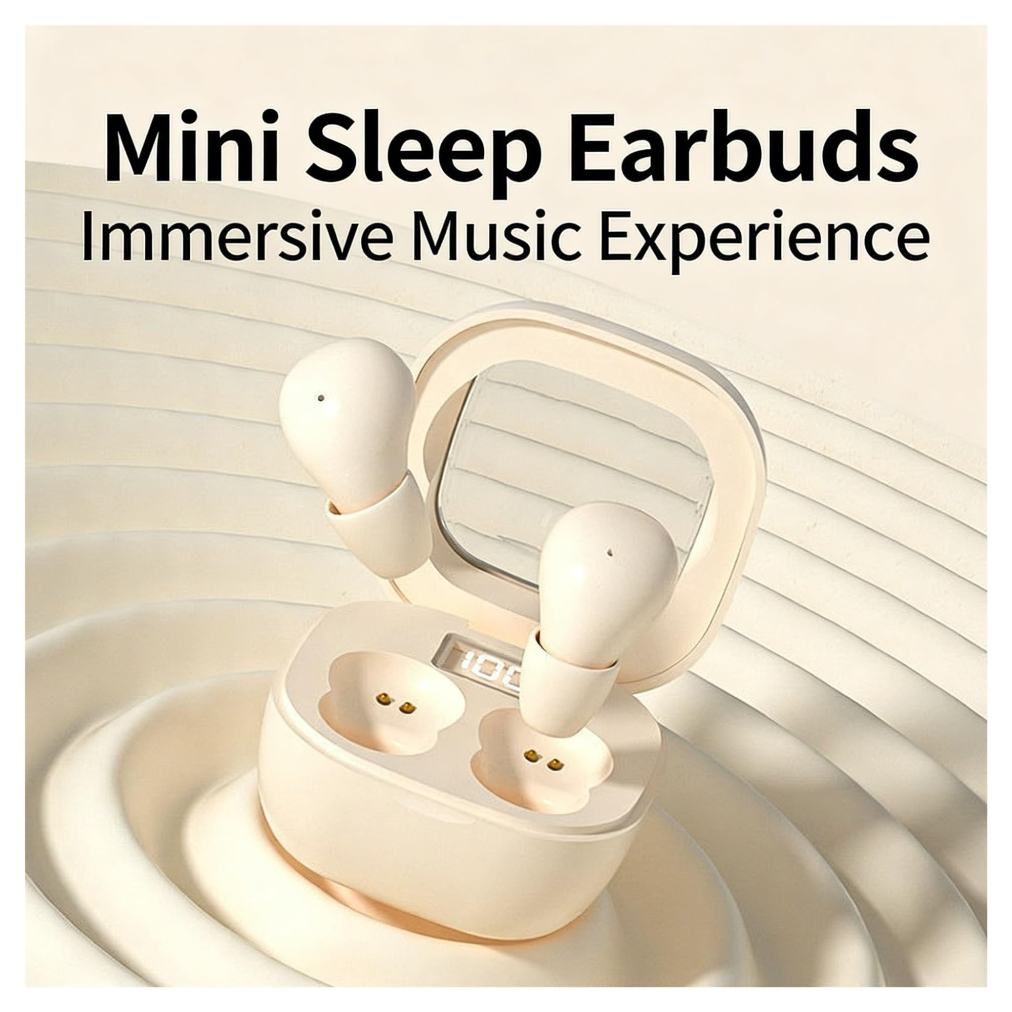 Auriculares: miniauriculares ultrapequeños for Dormir con batería de Larga duración y Calidad de Sonido de Alta fidelidad(Black)