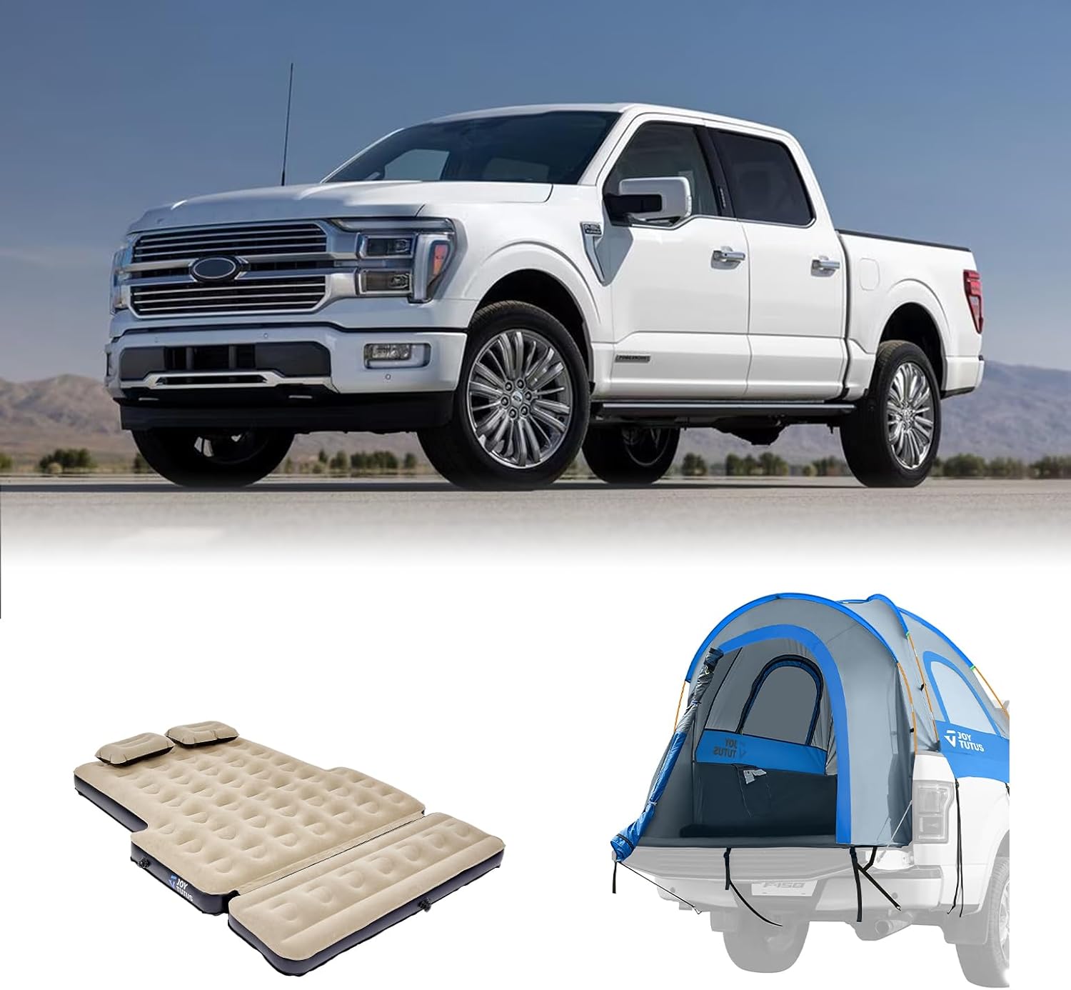 JOYTUTUS Truck Tent with Rainfly +JOYTUTUS 5.0Ft Truck Bed with Removable Extension