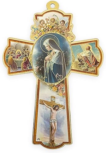8 "pulgadas mística rosa virgen maría pared cruz Virgen Rosa Mistica decoración regalo religioso