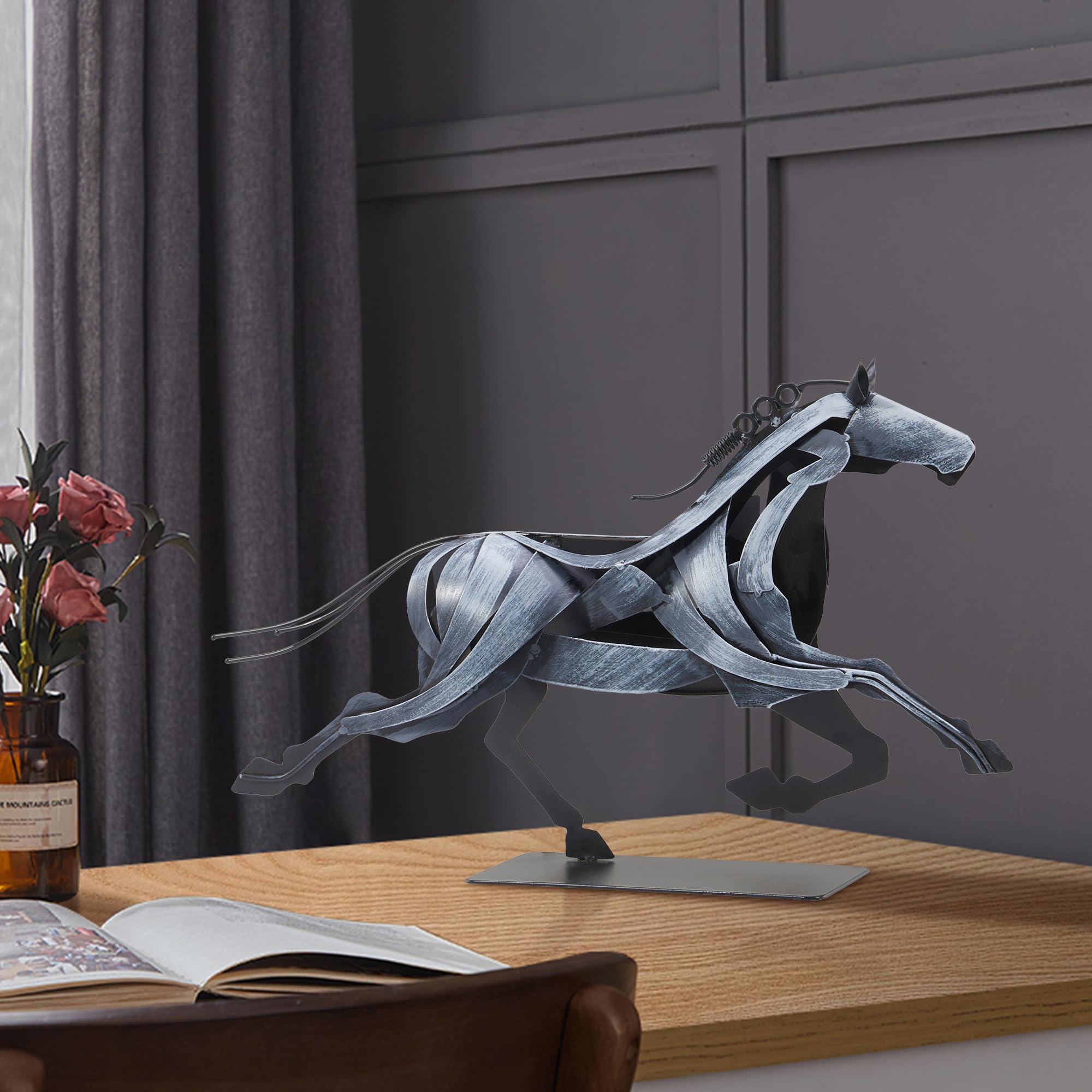 Amazon.co.jp: SunBlogs Art 走る馬の像、ユニークで素朴な