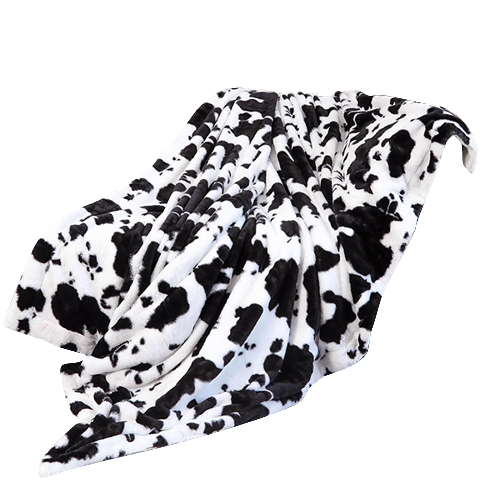 Tsophreniq Cow Print Blanket Throw Blanket Couch Sofa Bed Fleece Soft Blankets Plush for Adults Kids Plush Throw Bed Sofa