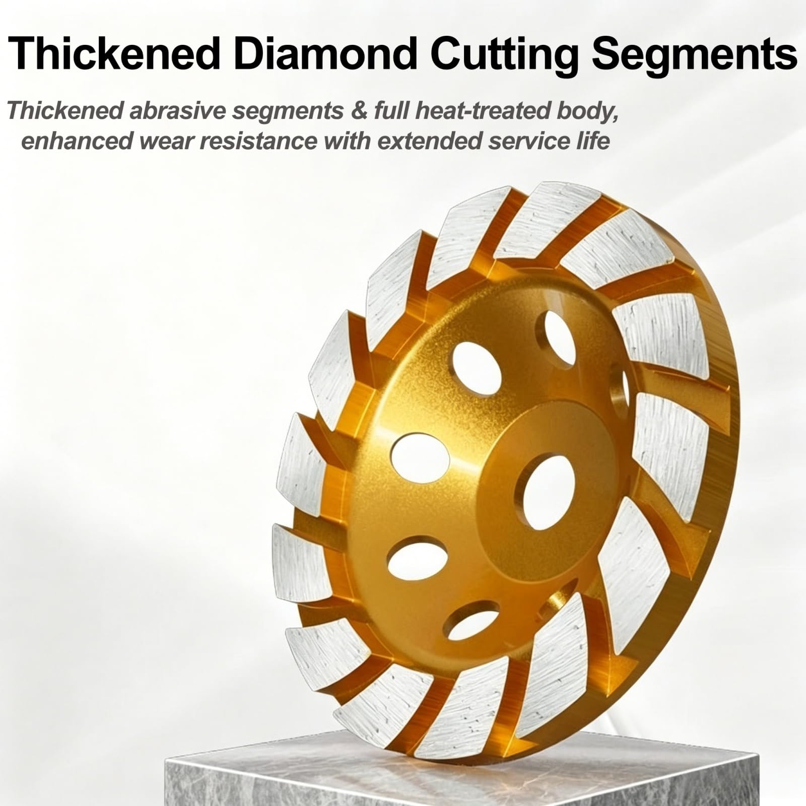 Copa diamantada extra gruesa para amoladora angular, desbaste hormigón cemento mármol granito(OD5.91"(150mm))