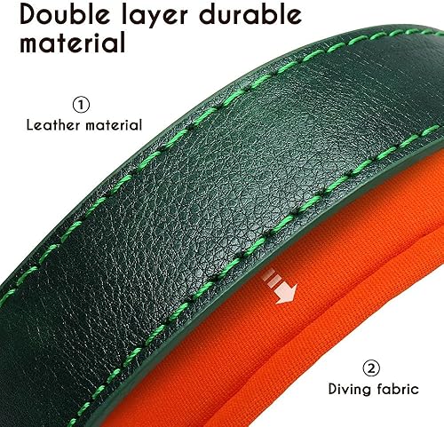 Miniatura 6 de Collar de cuero personalizado para perro, collar de cuero profundamente grabado para perros y gatos pequeños, medianos, grandes, XL, collar