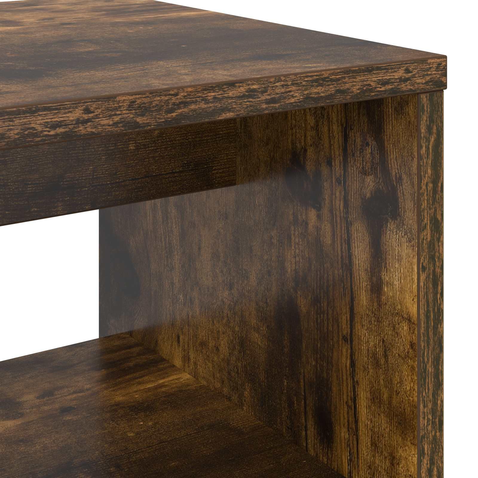TV-Schrank Geräucherte Eiche 100x30x40 cm, Holzwerkstoff mit Regal, Moderner TV Ständer für Wohnzimmer, Entertainment Center Media TV Tisch mit Stauraum