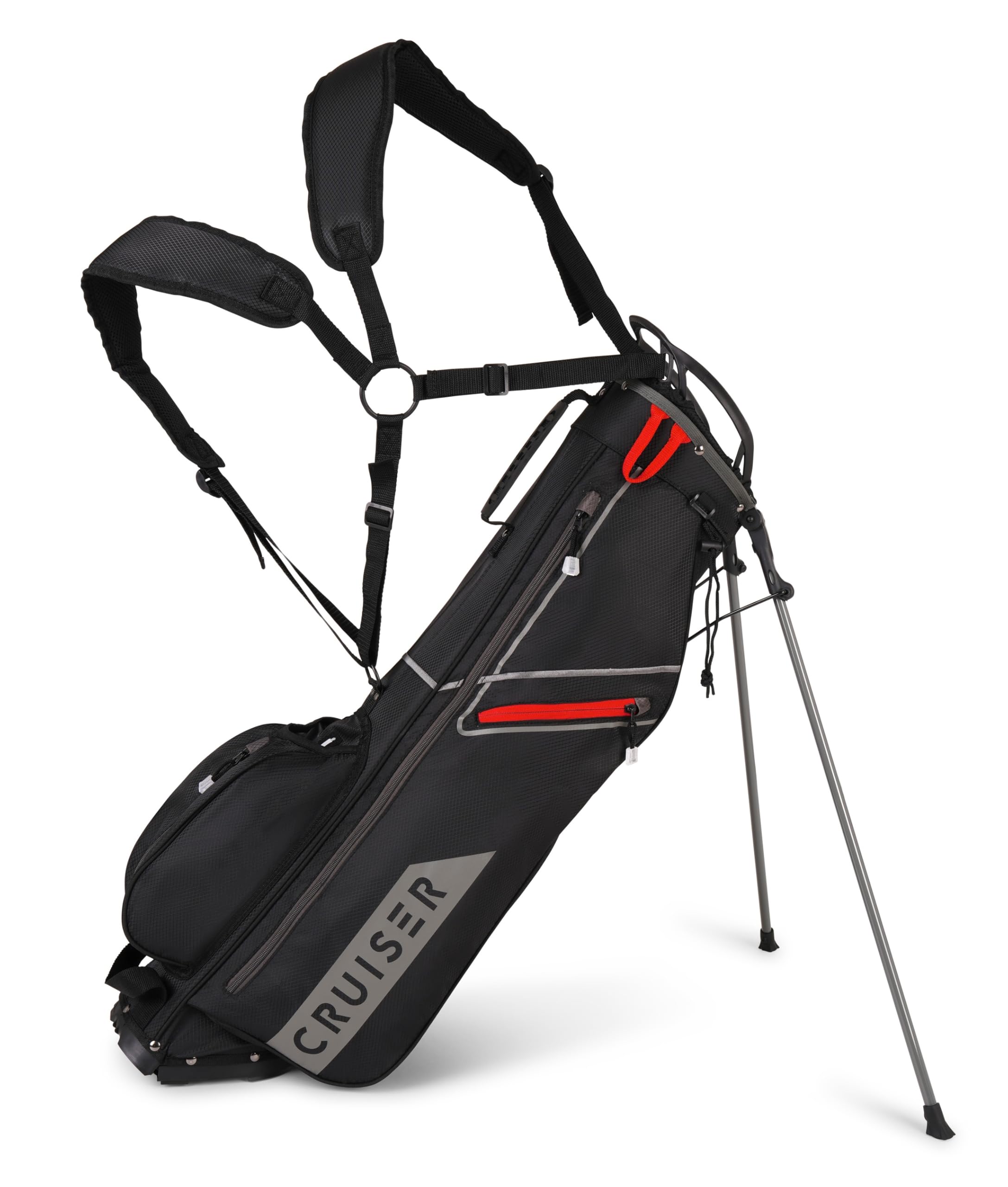 Cruiser CR-Lite 2.0 Golftasche, 20,3 cm, 4-Wege-Trennwand, super leicht, nur 1,5 kg, schlanker Standbag mit gepolsterten doppelten Schultergurten, 5 Taschen, inklusive Getränkebeutel, 3