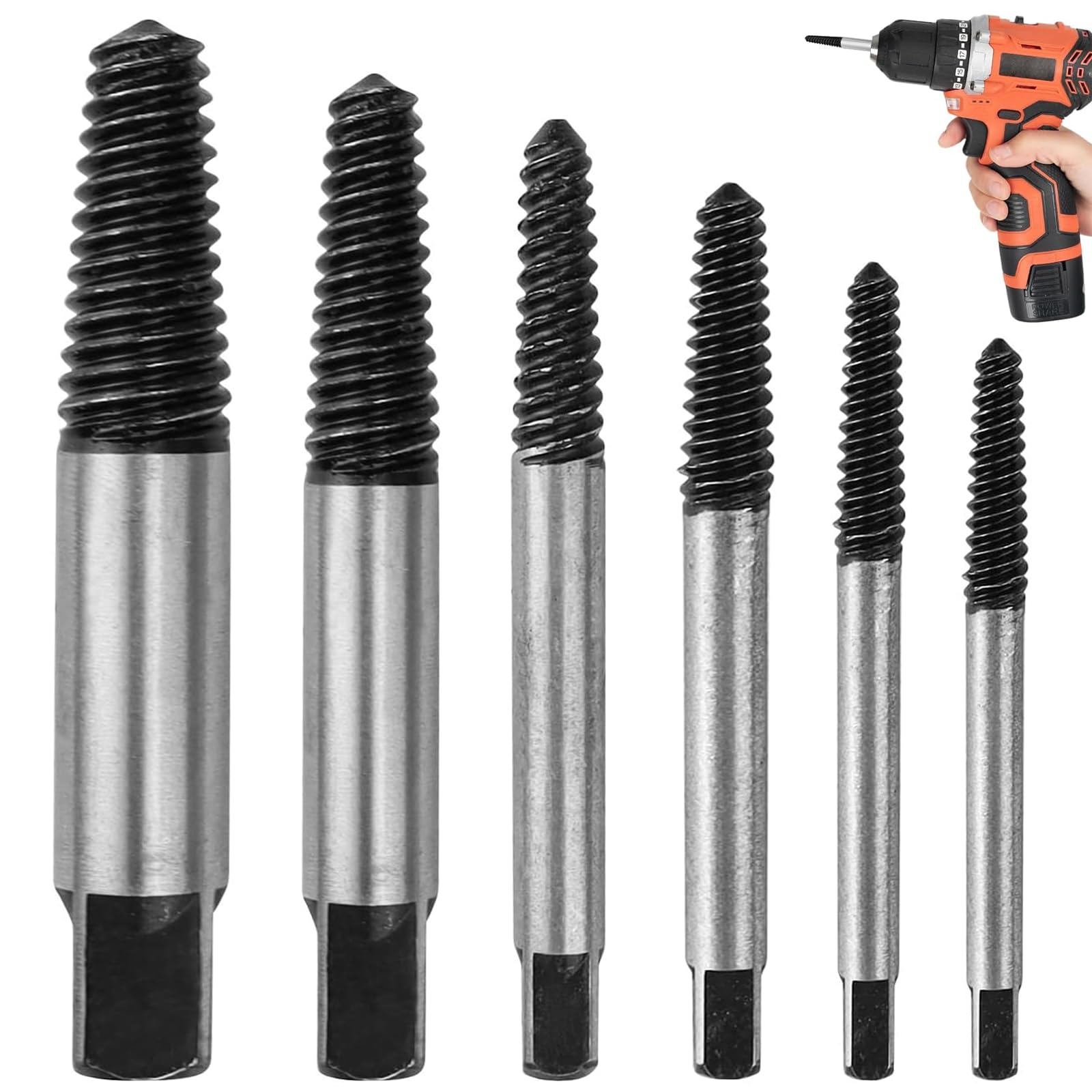 6 Pezzi Estrattore Viti Danneggiate, 6 Diverse Misure Di - Foto 14