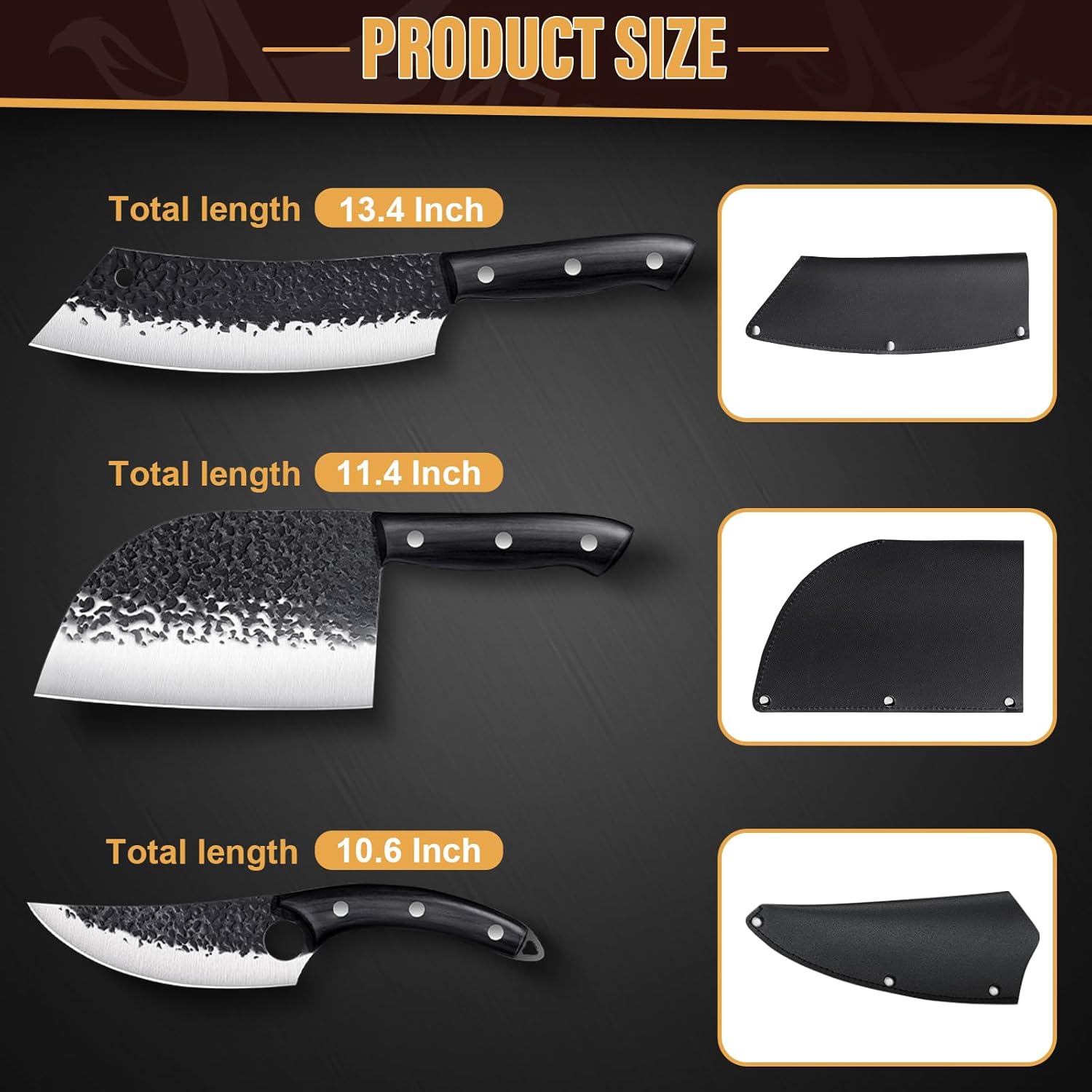 Golden Bird Butcher Knife Set & 7‘’ Fillet Knife