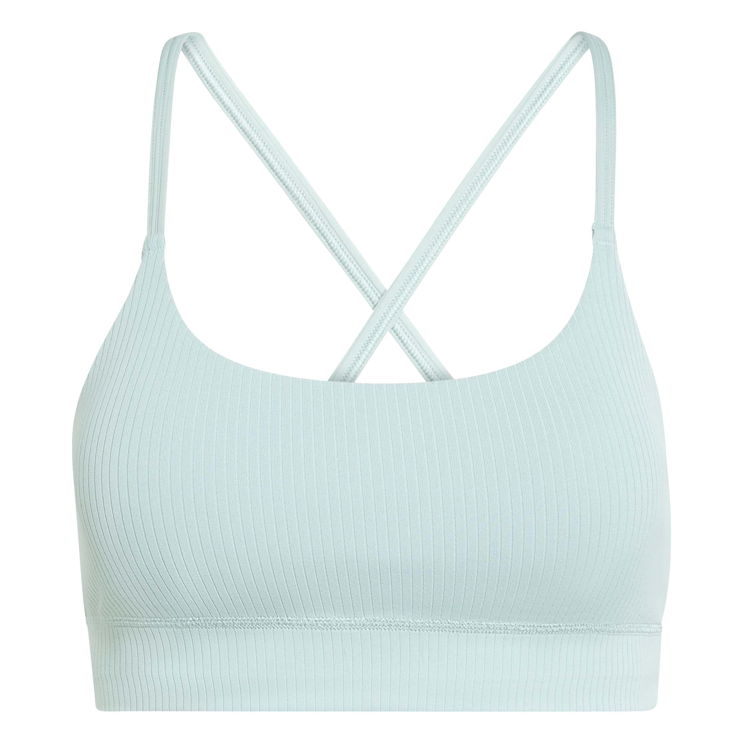 adidas Women's All Me Rib Light Support Bra, Wonder Sage, M