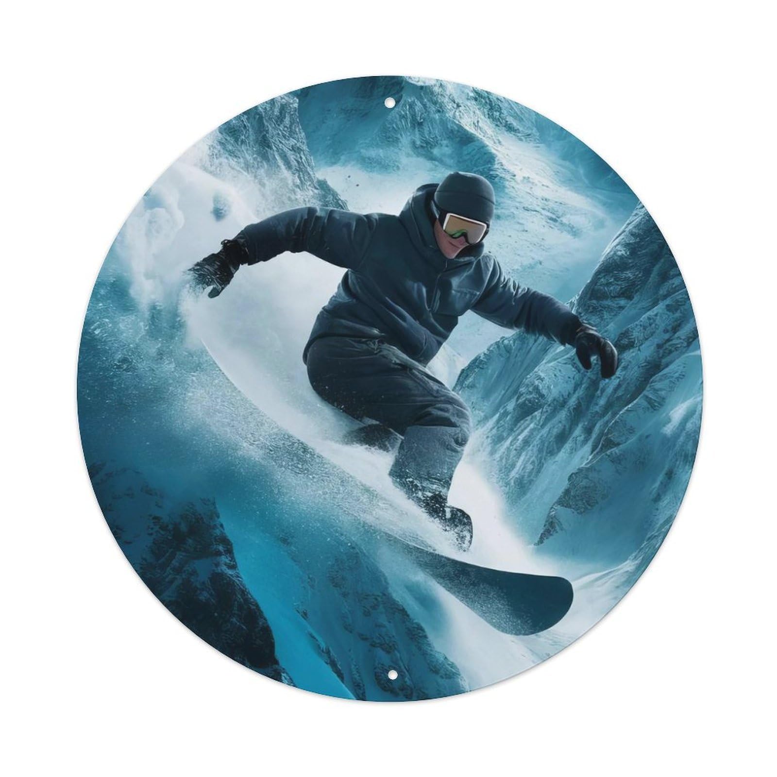 Extreme Sports Snowboard Mountain Exploration Metal Tin Sign