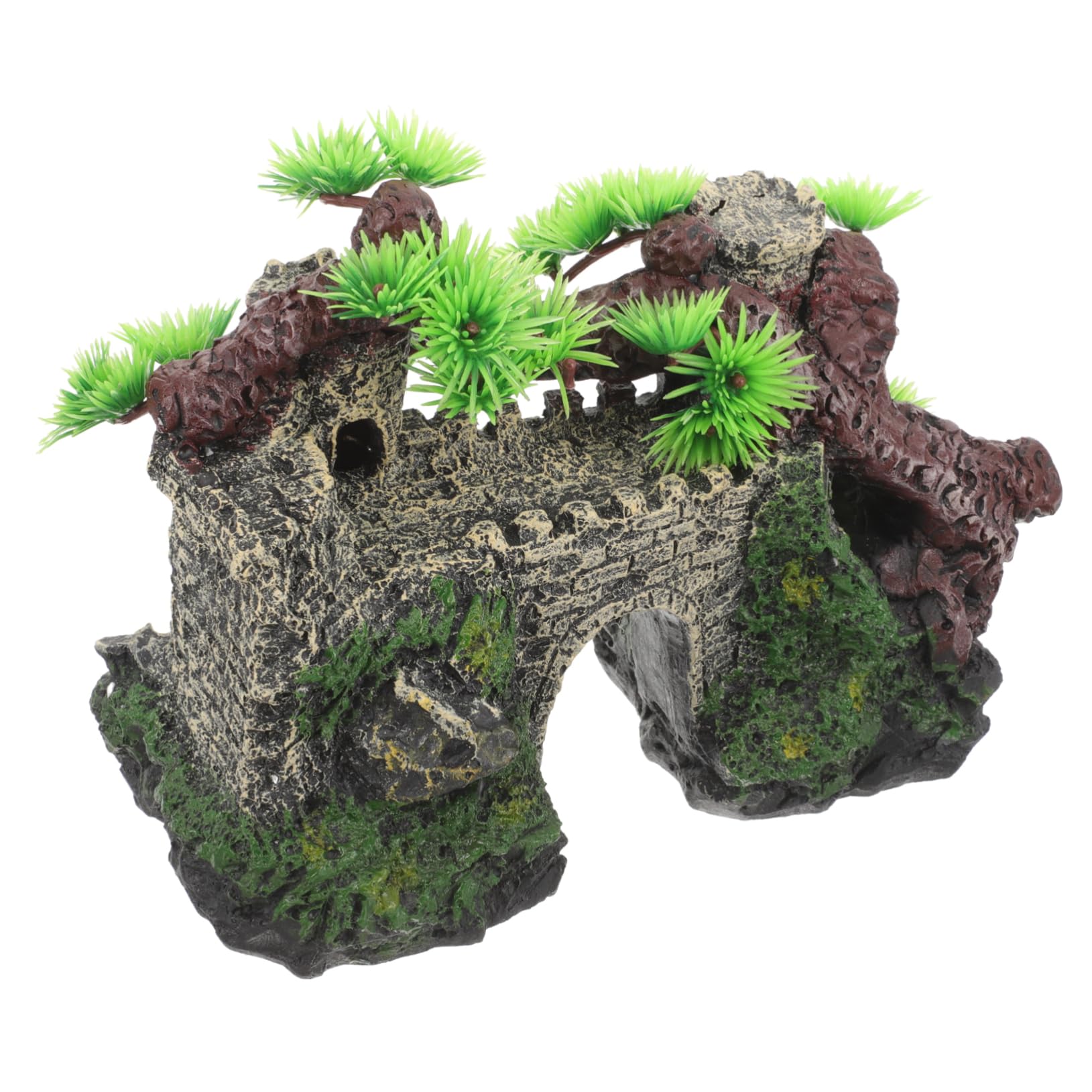 BESPORTBLE 2stücke Aquarium Dekoration Resin Künstliches Schloss Ornament Für Fischbehälter Wasserbeständig Für Garnelen Und Aquarienbewohner Vielseitiges Zubehör Für Faszinierende