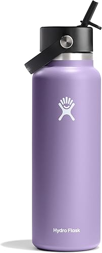 Miniatura 22 de Hydro Flask Botella de agua – Acero inoxidable aislado – Tapa flexible con popote de boca ancha, antiderrames, a prueba de fugas y recargable en 32