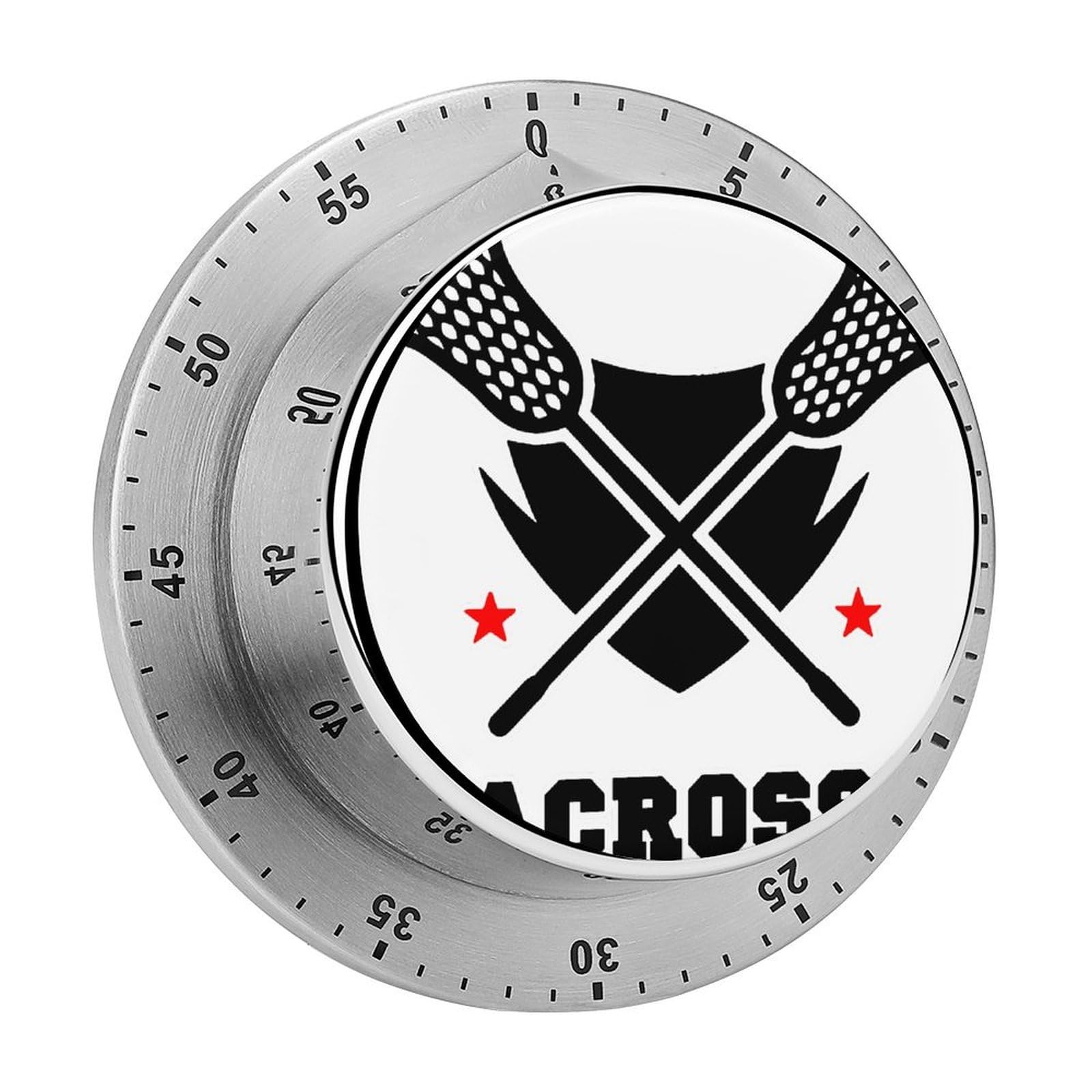 Lacrosse Crossed Sticks Mechanical Rotary Timer, Used for Daily Timing