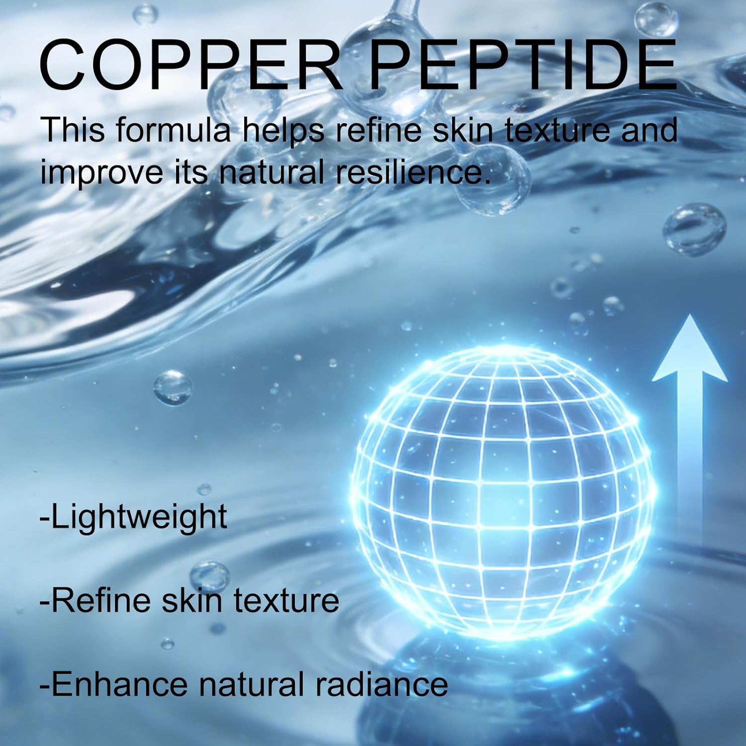Copper Peptide Serum for Face with GHK-Cu & Hyaluronic Acid | Lightweight Facial Serum for Skin Firmness & Hydration | Vegan, Non-GMO, 2-Bottle Pack (2)