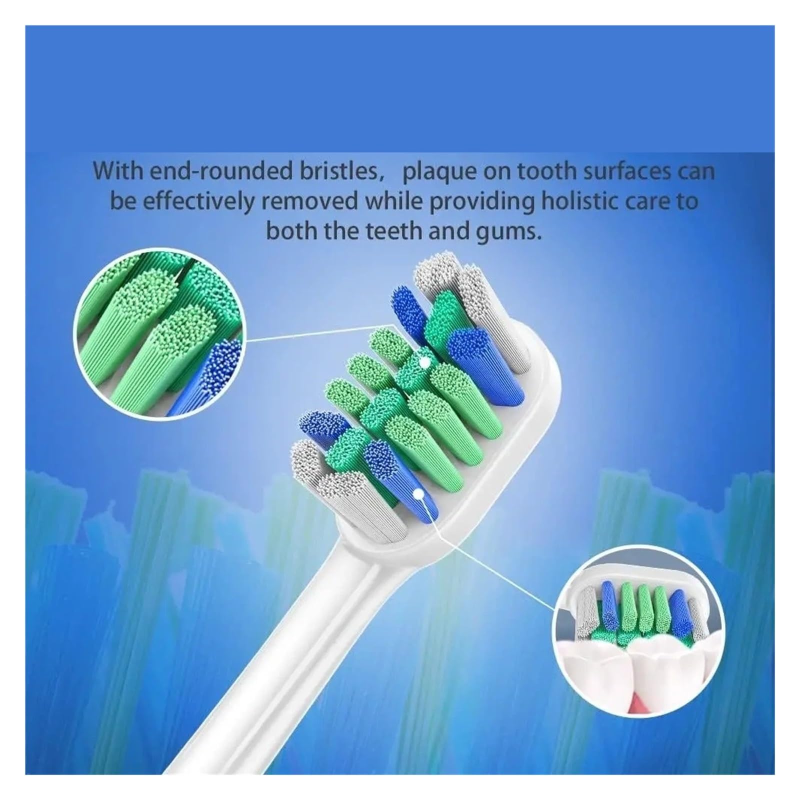 tianwandong 8 testine di ricambio compatibili con spazzolini elettrici con manico e tappi(8pcs PrecisionClean)