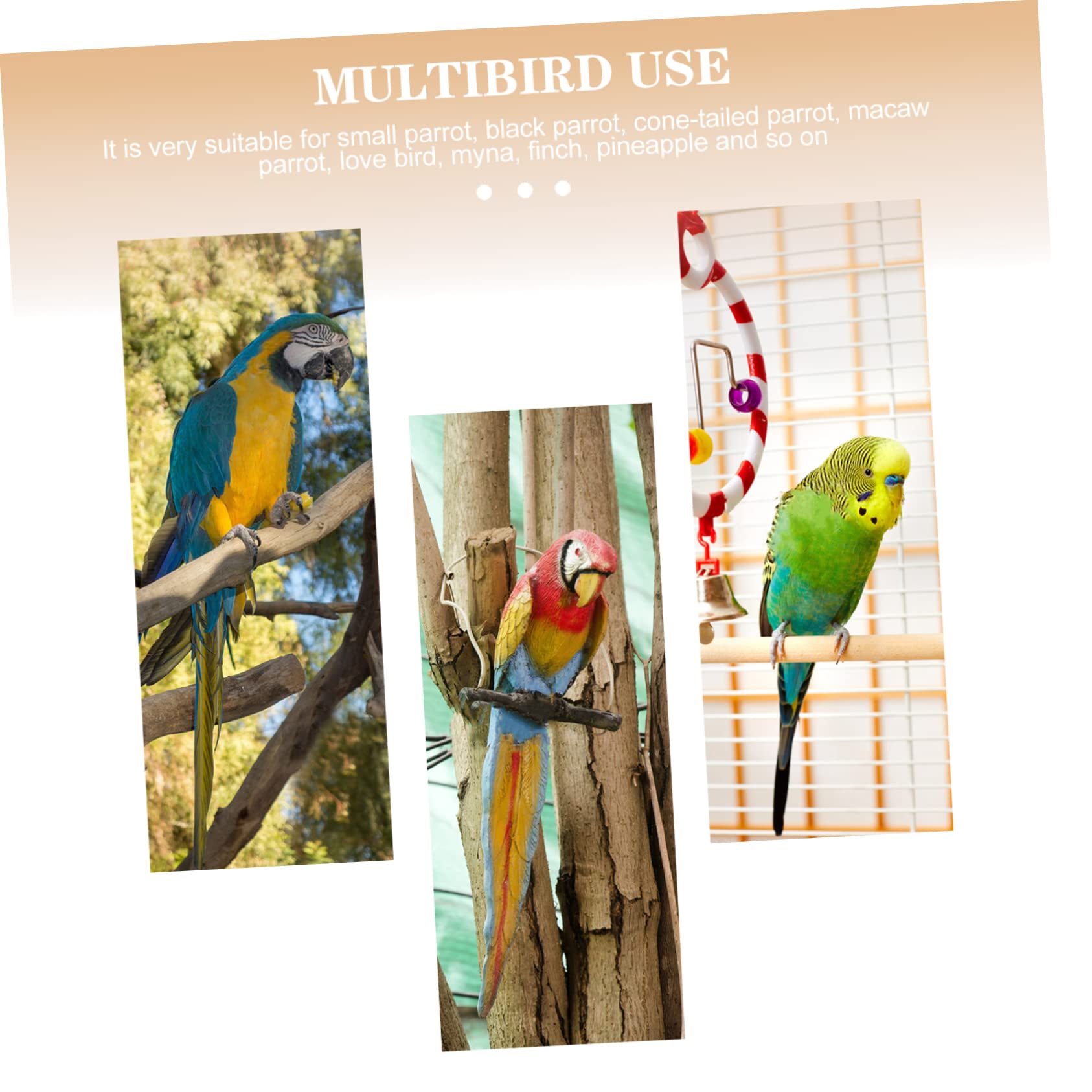 BESPORTBLE 9pièces Jouets à Mâcher Naturel pour Oiseaux Accessoires De Cage avec Échelle pour Perroquets Calopsittes Et Oiseaux