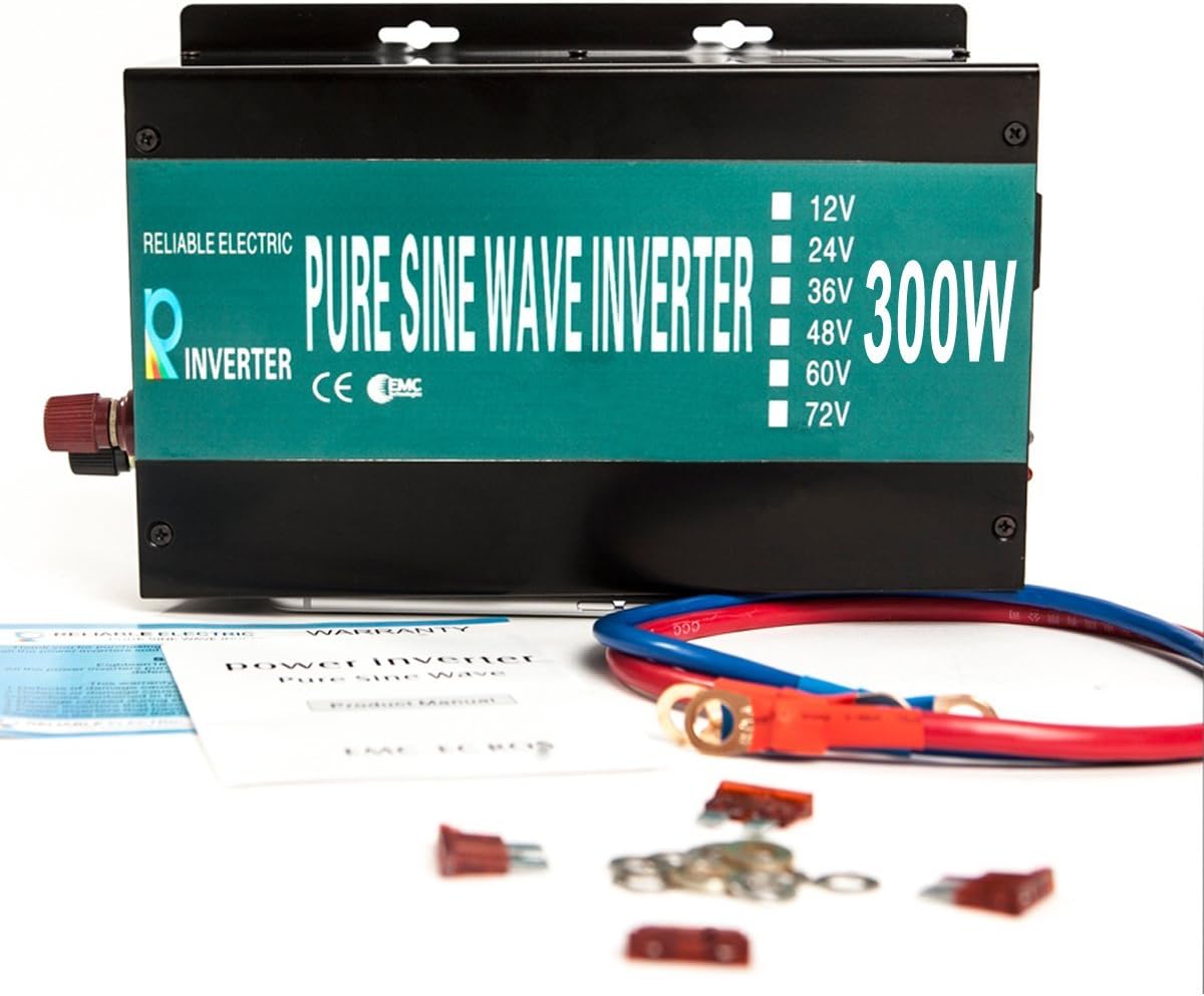 One-Day Sale: Up to 80% Off WZRELB 300W 12V DC to 120V AC Pure Sine Wave Solar Power Inverter