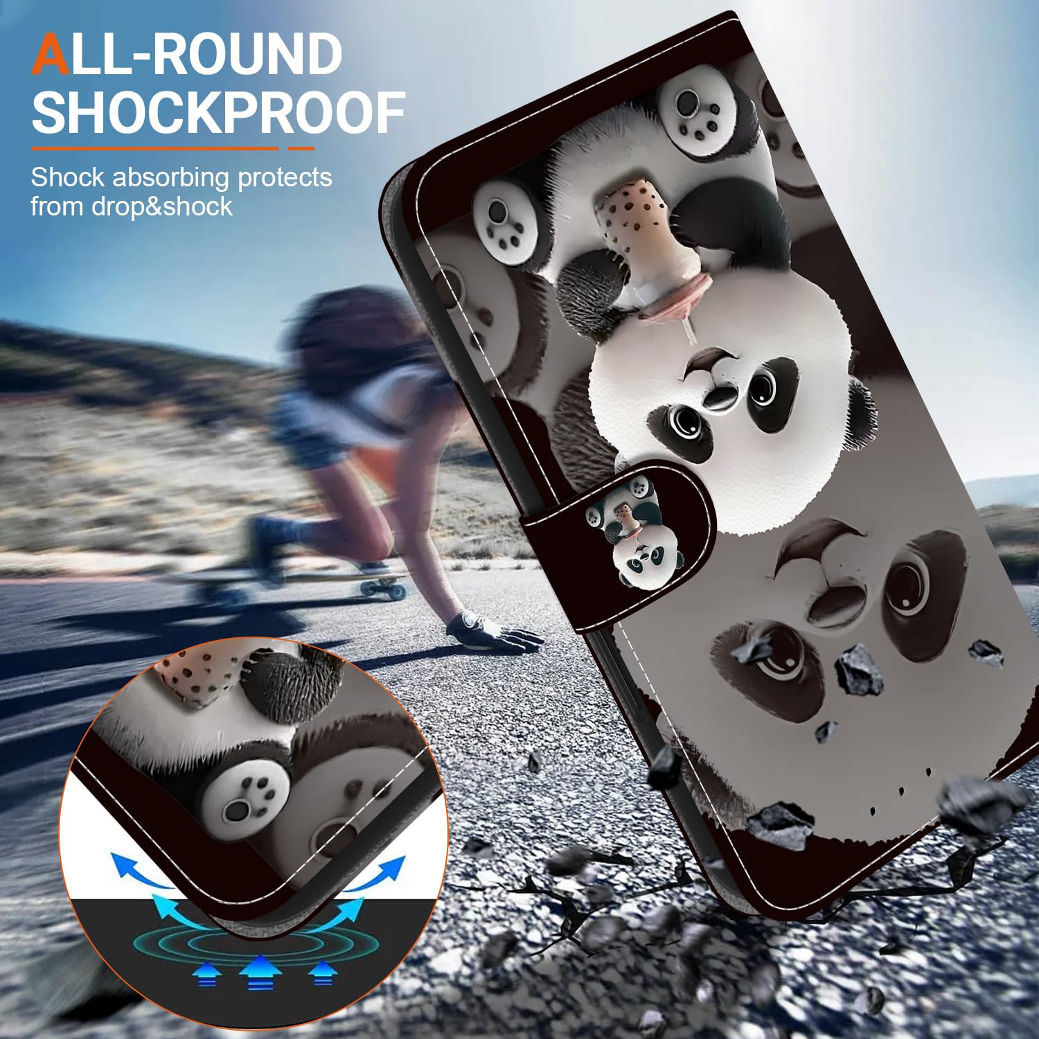 Motorola Moto G 5G 2025 Hülle – Leder-Klappcase Mit Kartenfach, Ständer & Handschlaufe