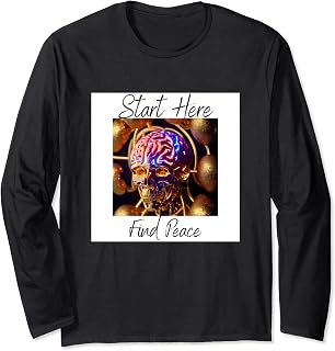 Peace, Brain, Intellect, Smart, Brilliant, Mindfulness Long Sleeve T-Shirt