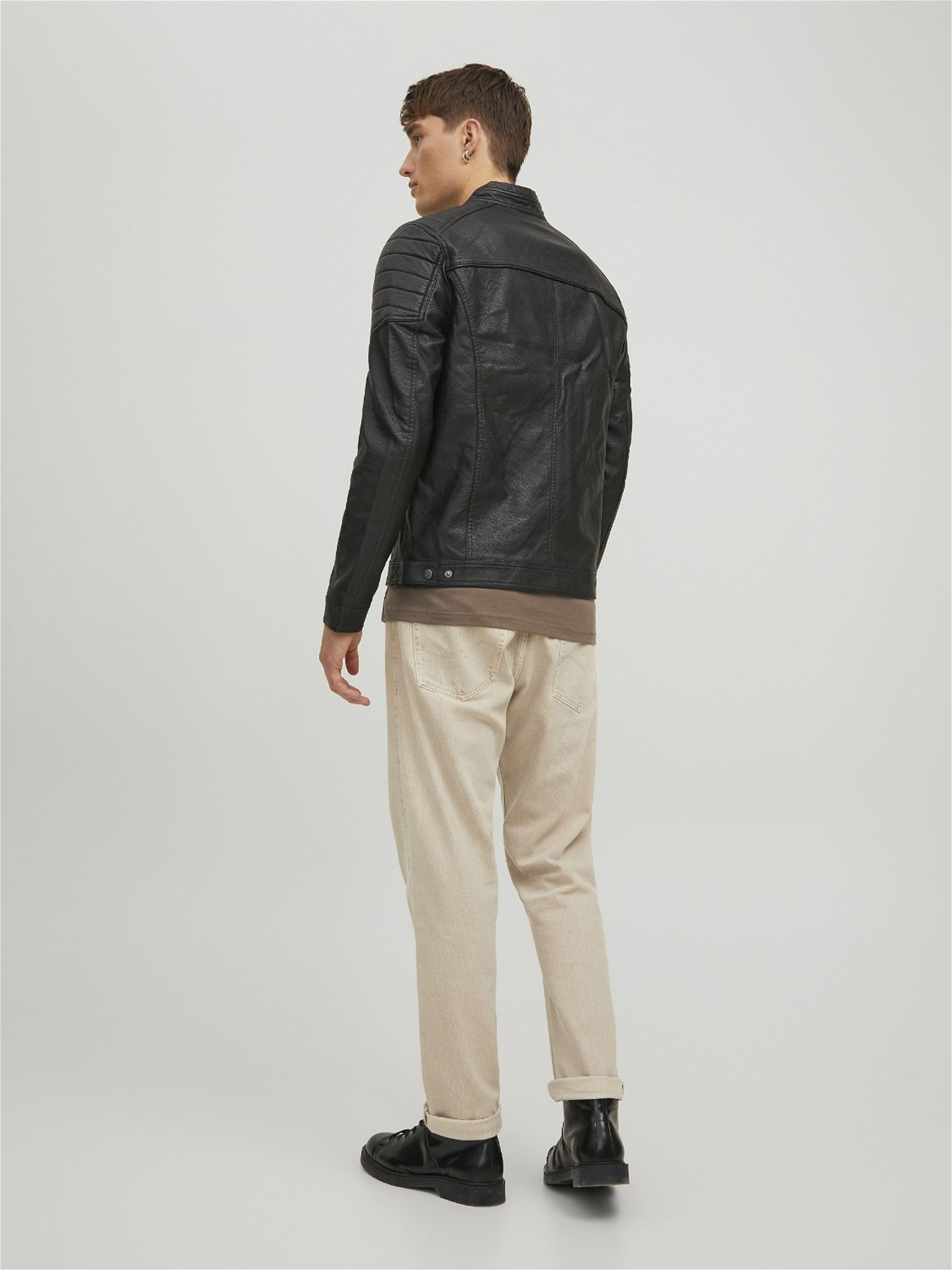 JACK & JONES Male Bikerjacke in Lederoptik Bikerjacke in Lederoptik